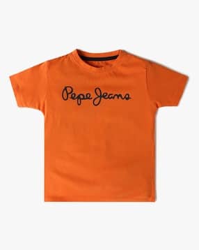 pepe jeans Boys Brand Print Regular Fit Round-Neck T-Shirt-picture-21