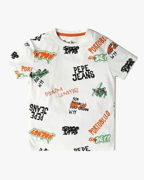 pepe jeans Boys Brand Print Regular Fit Round-Neck T-Shirt-picture-14