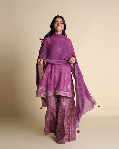 Global Desi Women Printed 3-Piece Sets