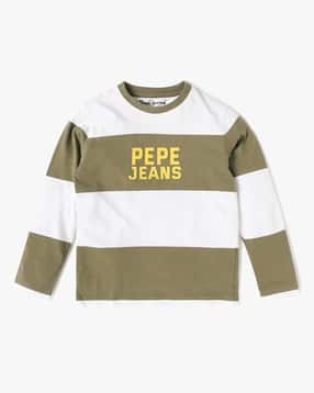 pepe jeans Boys Striped Regular Fit Round-Neck T-Shirt-picture-25