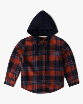 pepe jeans Boys Hooded-Neck Regular Fit Shirt-picture-24