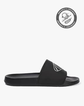 Men Printed Round-Toe Slides-image-6