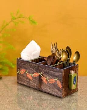aakriti art creations Handcrafted Leaf Cutlery Holder-picture-40