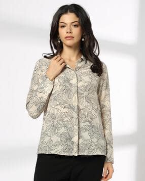 Women Floral Print Regular Fit Shirt-image-41