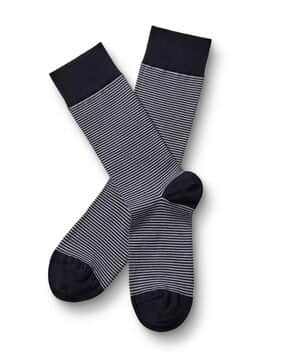 charles tyrwhitt Striped Cotton Rich Mid-Calf Length Socks-picture-15