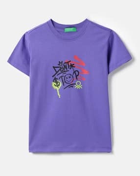 united colors of benetton Boys Graphic Print Regular Fit T-Shirt-picture-25