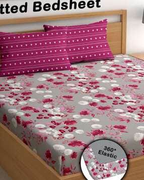 cg homes 180 TC Floral Print Double Size Bedsheet-picture-37