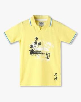 lee cooper Boys Graphic Print Regular Fit Polo T-Shirt-picture-46