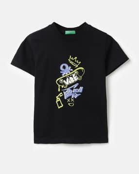 united colors of benetton Boys Graphic Print Regular Fit T-Shirt-picture-53