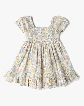 playday Girls Floral Print Fit & Flare Dress-picture-22