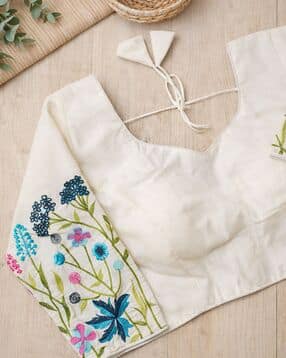 Floral Print Back Open Blouse-image-35