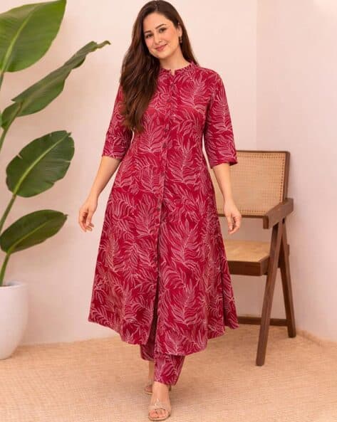 TEXSTILE Women Printed 2-Piece Straight Kurta Set