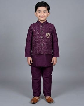 bt dezines Boys Embellished & Embroidery Kurta Pyjama Set-picture-40