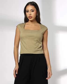 rio Women Regular Fit Square-Neck T-Shirt-picture-46