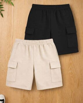 trampoline Boys Pack of 2 Regular Fit Flat-Front Shorts-picture-37