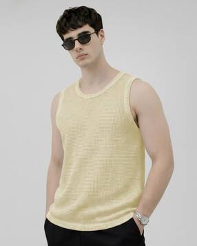 Cotton Regular Sleeveless Vest-image-16