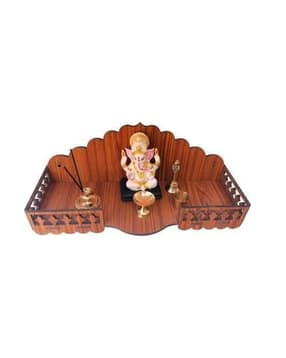 gojeeva Wooden Indoor Temple Wall Shelves-picture-41
