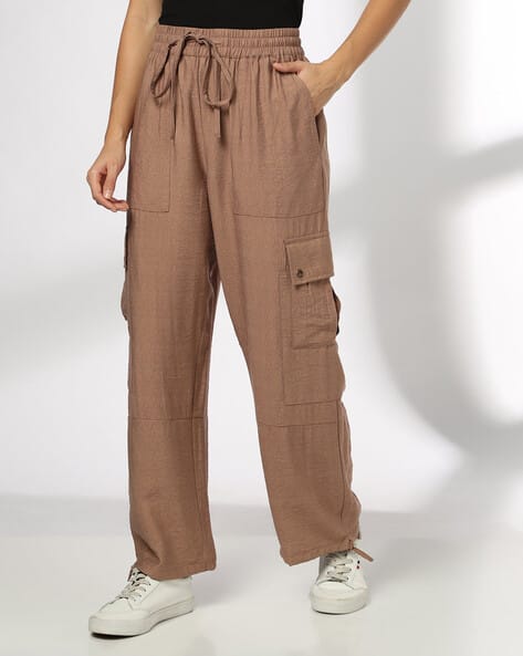 Buy RIO Women Loose Fit Cargo Pants Online | Ajio.com