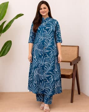 texstile Women Printed 2-Piece Straight Kurta Set-picture-46