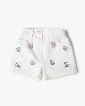 inf frendz Girls Embroidered Shorts with Insert Pockets-picture-30