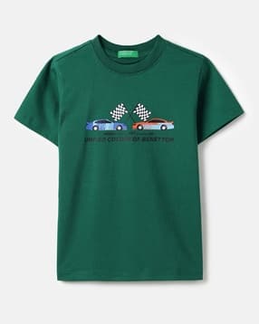 united colors of benetton Boys Graphic Print Regular Fit T-Shirt-picture-21