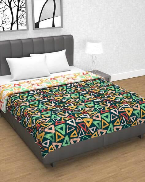 Divine Casa 120-150 Geometric Print Double AC Dohar Blanket
