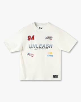 yb dnmx Boys Unleash Print Oversized Round-Neck T-Shirt-picture-13