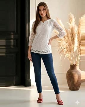 revangi Women Self-Design Relaxed Fit Top-picture-53