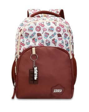Printed School Backpack with Keychain - 25 L-image-6