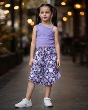 hellcat Girls Floral Print Pants & Top Set-picture-23