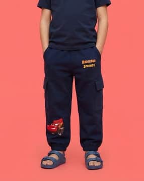 nauti nati Boys Typographic Print Relaxed Fit Cargo Jogger Pants -picture-46