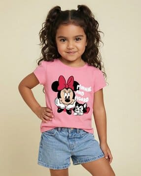 nauti nati Girls Printed Round- Neck T-Shirt-picture-42
