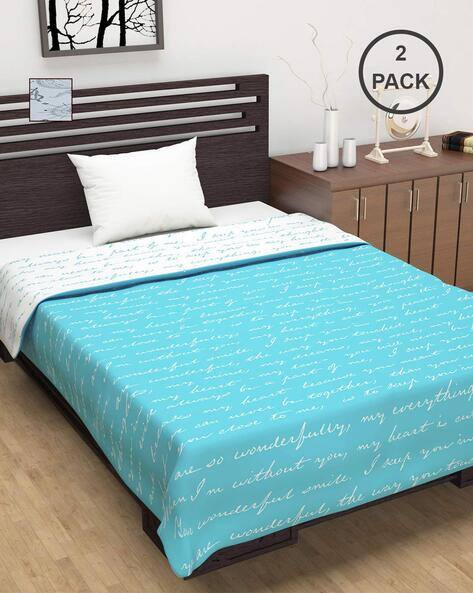 Divine Casa Set of 2 Printed Single AC Dohar Blanket