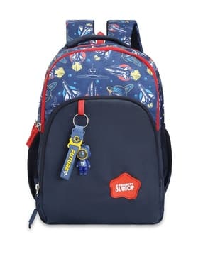 priority Printed School Backpack with Keychain - 25 L-picture-14