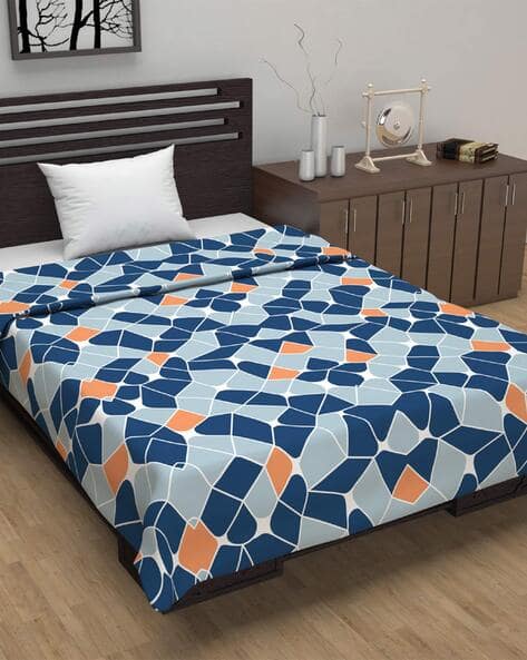 Divine Casa Set of 2 Geometric Print Single AC Dohar Blanket