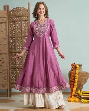 fashor Intricate Zari Work Flared Anarkali Dress-picture-34