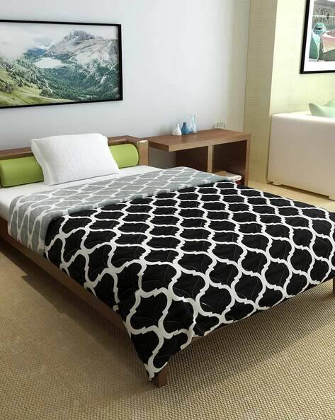 Divine Casa Set of 2 Geometric Print Quilted Single Bed Comforter