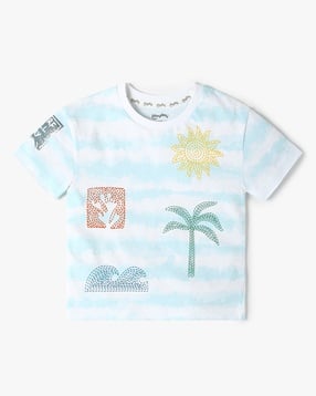 playday Boys Thread-Word Regular Fit Round-Neck T-Shirt-picture-25