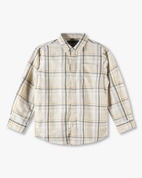 lee cooper Boys Checked Regular Fit Shirt with Patch Pocket-picture-27