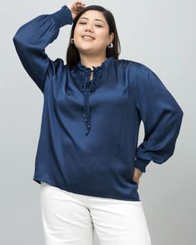 purys Women Tailored Fit Tie-Up Top-picture-15