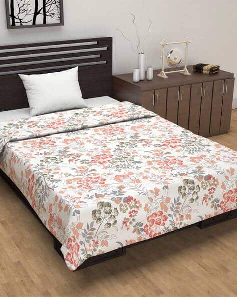 Divine Casa 120-150 Floral Print Single AC Dohar Blanket