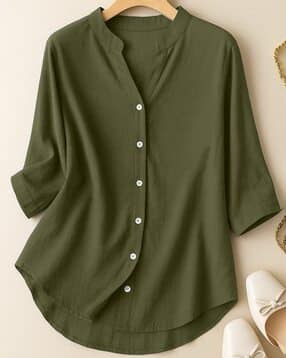 svaraa Women Straight Tunic with Mandarin Collar-picture-16