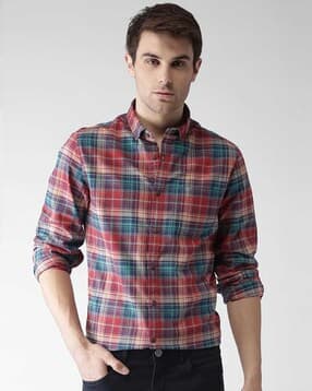 neonomad Men Checked Regular Fit Shirt with Spread Collar-picture-32