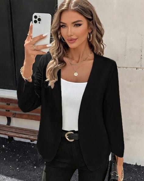 Women Front Open Blazer