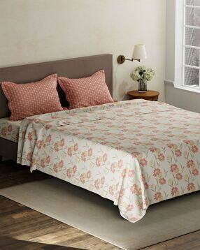 layers  Cotton Printed Bedsheet with Pillow Cover Set-picture-40