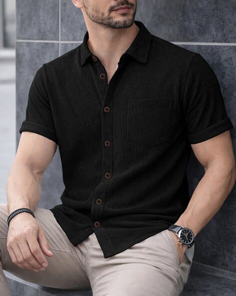 EYEBOGLER Self-design Regular Fit Shirt