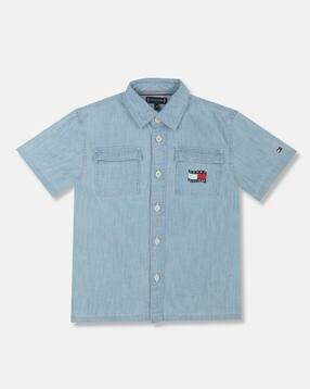 tommy hilfiger Boys Regular Fit Cotton Shirt-picture-50