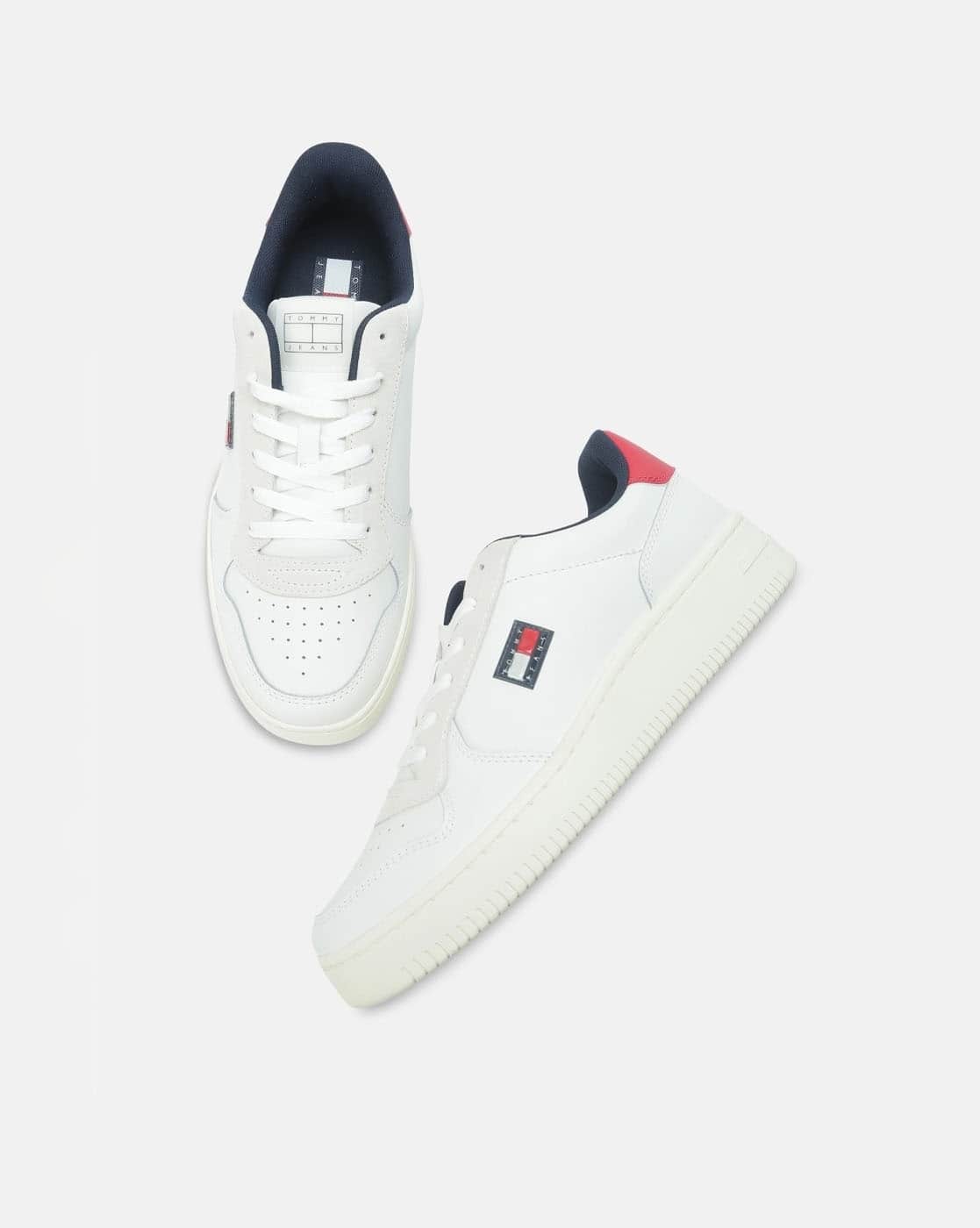 Leather Lace-Up Sneakers