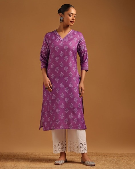 Women Printed Straight Kurta