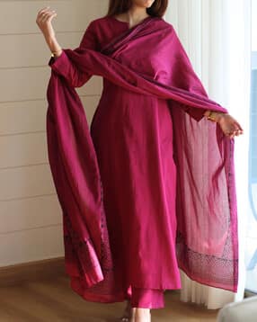 anni designer Women V-Neck Straight Kurta Set-picture-10